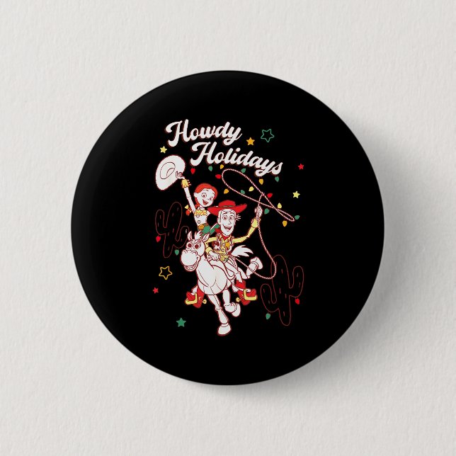 Xar Christmas Howdy Holidays Friends  6 Cm Round Badge (Front)