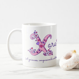 Xara name meaning personalised X monogram mug