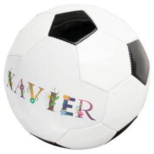 XAVIER First Name Elegant Embroidered Football