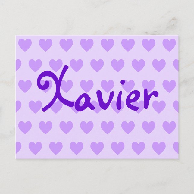 Xavier in Purple Postcard (Front)