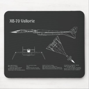 XB-70 Valkyrie - Aeroplane Blueprint Plans PD Mouse Mat