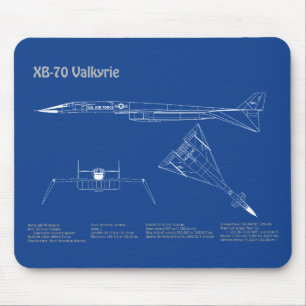 XB-70 Valkyrie - Airplane Blueprint Plans AD Mouse Mat