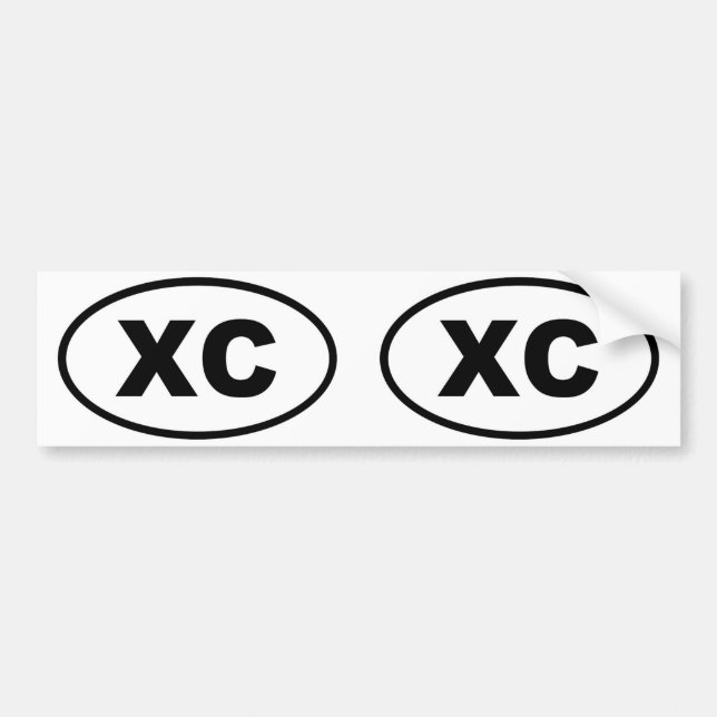 XC Cross Country Bumper Sticker (Front)