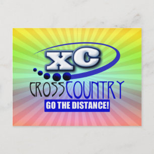 XC CROSS COUNTRY GO THE DISTANCE POSTCARD