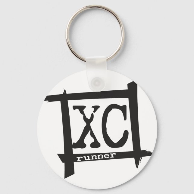 XC Cross Country Runner Key Ring (Front)