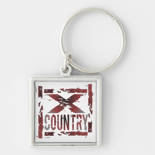 XC Cross Country Runner Key Ring (Front)