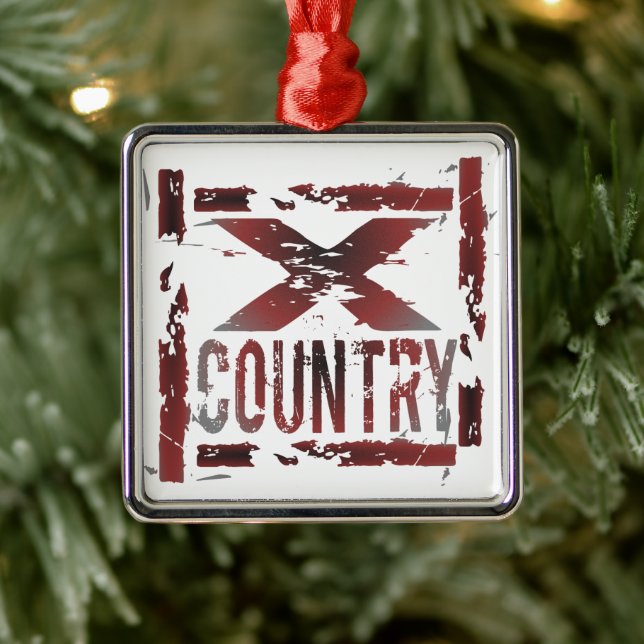 XC Cross Country Runner Metal Tree Decoration (Tree)