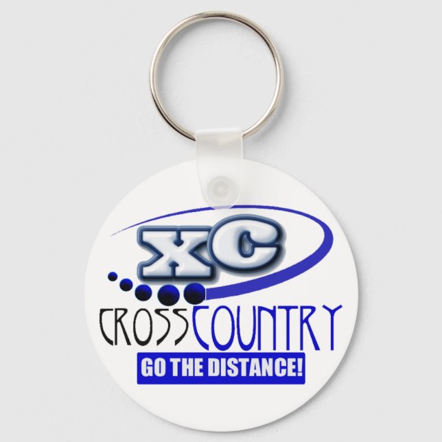 XC MOTTO - Go the Distance - CROSS COUNTRY Key Ring (Front)