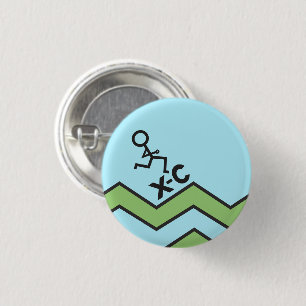 XC Runner Cross Country 3 Cm Round Badge
