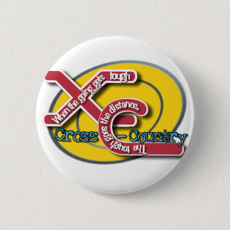 XC TOUGH MOTTO (CROSS COUNTRY) 6 CM ROUND BADGE