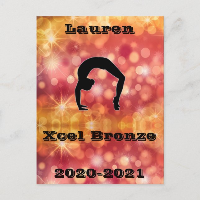 Xcel Bronze Gymnastics Postcard (Front)