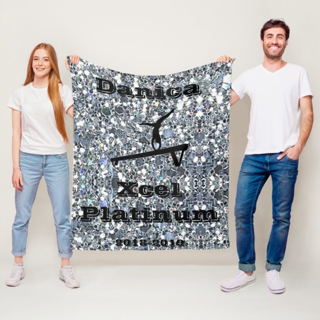 Xcel Platinum Gymnastics Custom Fleece Blanket (In Situ)