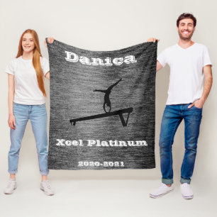 Xcel Platinum Gymnastics Custom Fleece Blanket