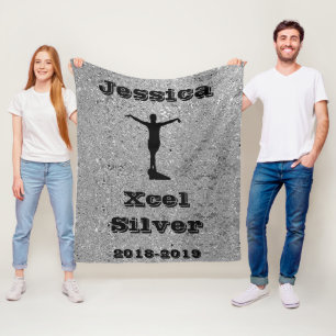 Xcel Silver Gymnastics Personalised Fleece Blanket