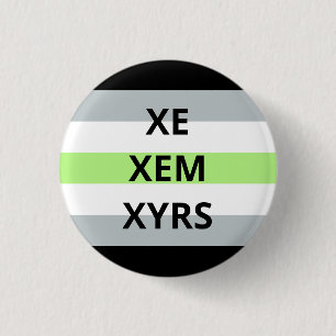 Xe/Xem/Xyrs Pronouns Agender Badge