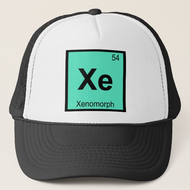Xe - Xenomorph Chemistry Periodic Table Symbol Trucker Hat (Front)