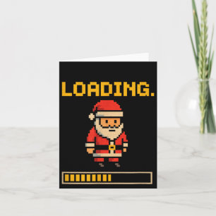 Xel Santa Loading Retro Christmas Gamer Shirt  Card