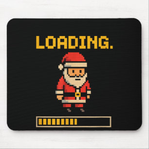 Xel Santa Loading Retro Christmas Gamer Shirt  Mouse Mat