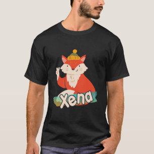 Xena - Adorable Girl Name With Cool Fox T-Shirt