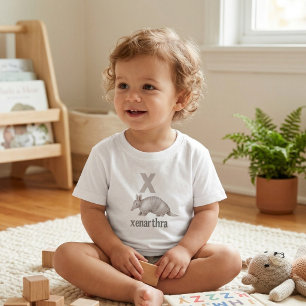 Xenarthra Armadillo: Educational Science Alphabet Toddler T-Shirt