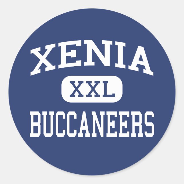 Xenia - Buccaneers - High School - Xenia Ohio Classic Round Sticker (Front)