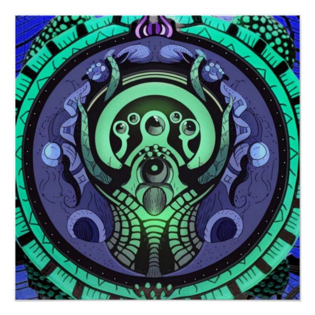 Xenomul Gateway Surreal Glossy Poster (Front)