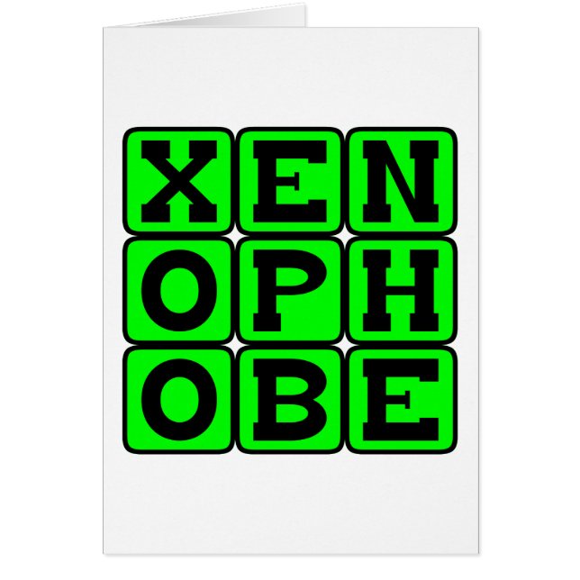 Xenophobe, Fear of The Foreign (Front)