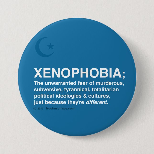 Xenophobia Defined 7.5 Cm Round Badge (Front)