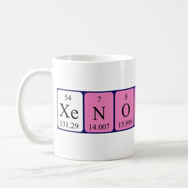 Xenophon periodic table name mug (Left)