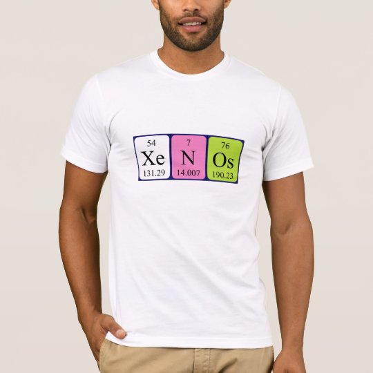 Xenos periodic table name shirt