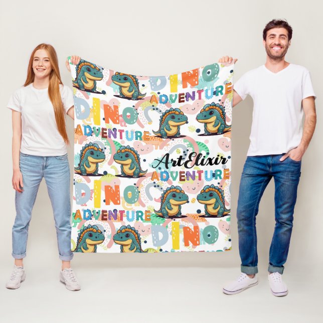 Xenotarsosaurus dinosaur Adventure Fleece Blanket (In Situ)