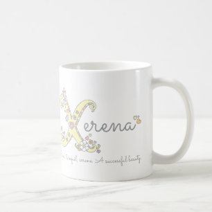 Xerena name meaning decorative X monogram mug