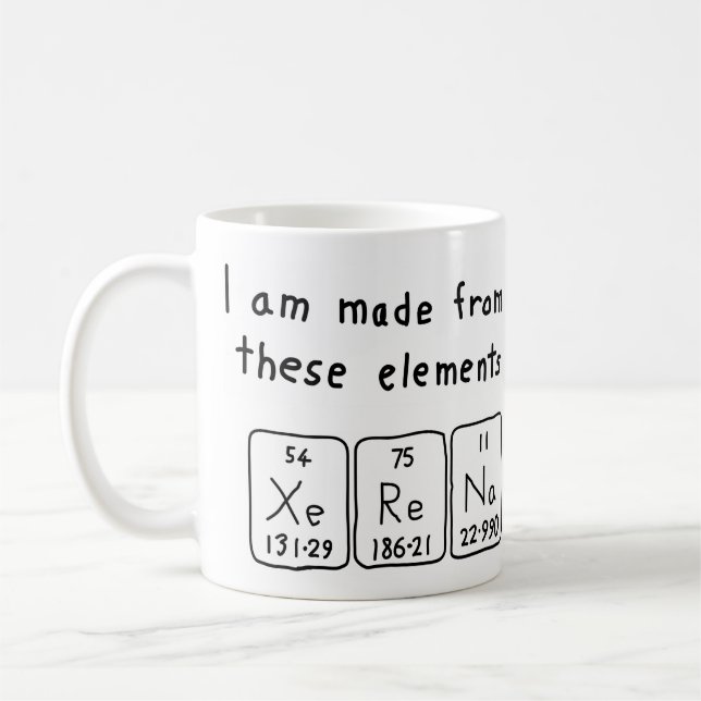 Xerena periodic table name mug (Left)