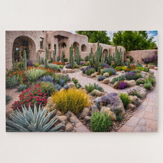 Xeriscaped Courtyard Jigsaw Puzzle (Horizontal)