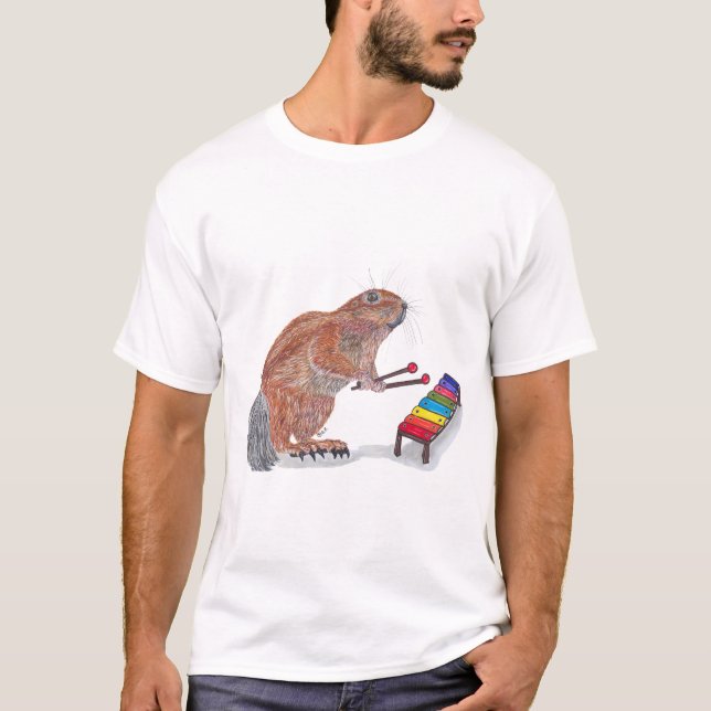 XERUS PLAYING THE XYLOPHONE  T-Shirt (Front)