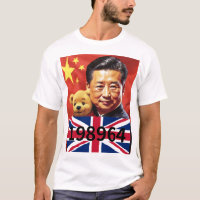 XI JINPING & WINNIE POOH, CHINA CCP 198964 UK FLAG