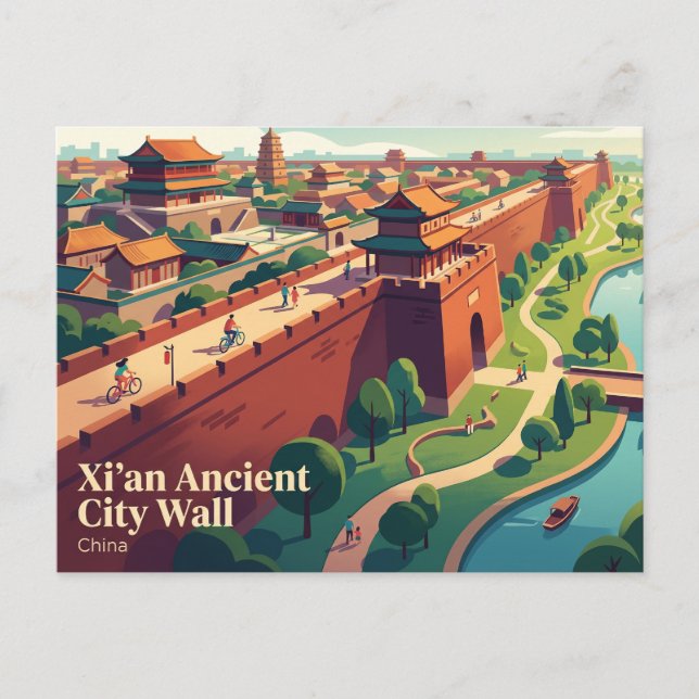 Xi'an Ancient City Wall China Postcard (Front)