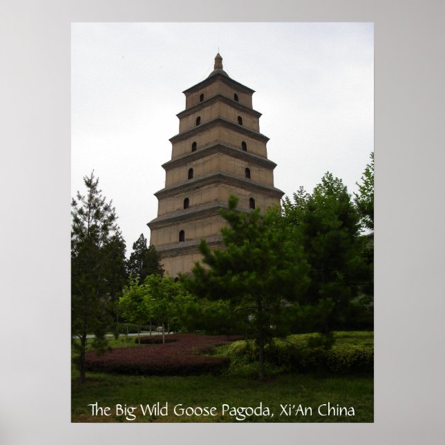 Xi'an Big Wild Goose Pagoda Poster (Front)