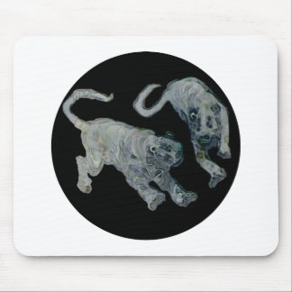 Xian China 2002 Ghost Tigers Black Circle Transp T Mouse Mat
