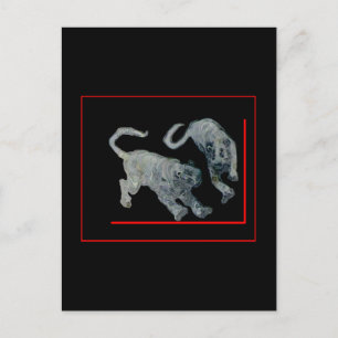 Xian China 2002 Ghost Tigers Red Boarder jGibney Postcard