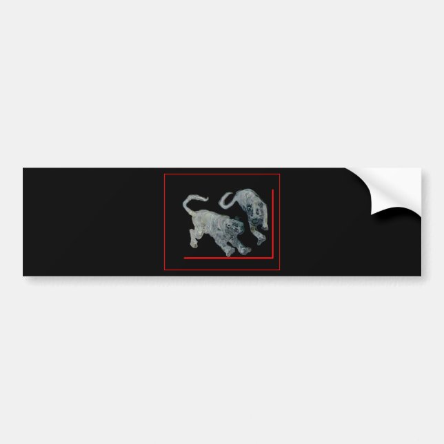 Xian China 2002 Ghost Tigers Red Boarder The MUSEU Bumper Sticker (Front)