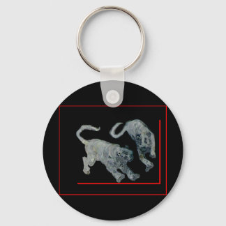Xian China 2002 Ghost Tigers Red Boarder The MUSEU Key Ring