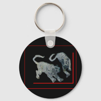 Xian China 2002 Ghost Tigers Red Boarder The MUSEU Key Ring