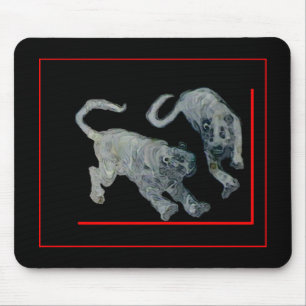 Xian China 2002 Ghost Tigers Red Boarder The MUSEU Mouse Mat
