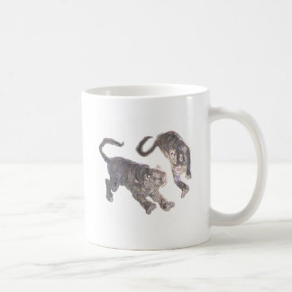 Xian China 2002  Ghost Tigers White Circle Transp Coffee Mug