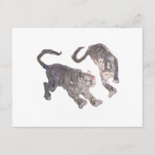 Xian China 2002 Ghost Tigers White Circle Transp Postcard