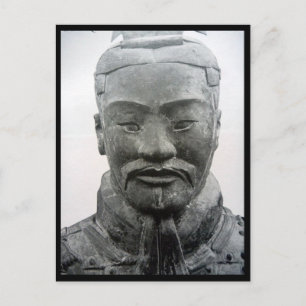 xi'an warrior border postcard