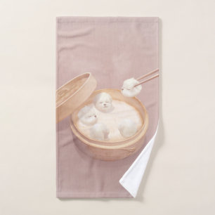 Xiao Long Bao Cute Illustration Hand Towel