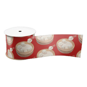 Xiao Long Bao Cute Illustration Satin Ribbon