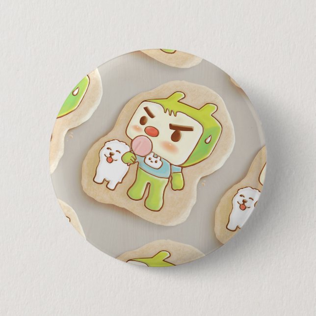 XiaoTieJun Icing Cookies 6 Cm Round Badge (Front)